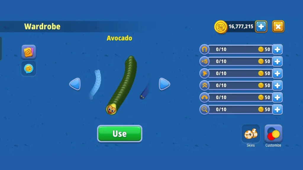 Top 11 Best Skins To Win The Game in Worms Zone.io Avocado Skin