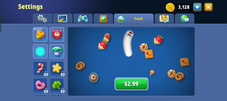 Worms Zone Mod APK v6.12.0 (Unlimited Money, No Death) Worms Zone Mod APK New Food Items for the worms